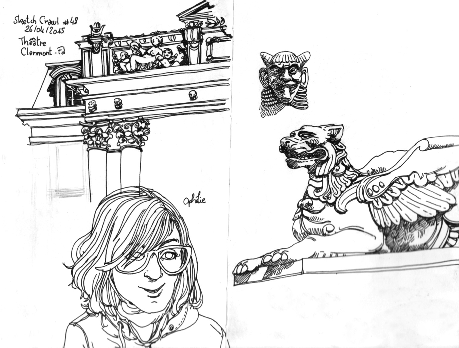 Sketchcrawl n°47 – Centre ville de Clermont-Ferrand